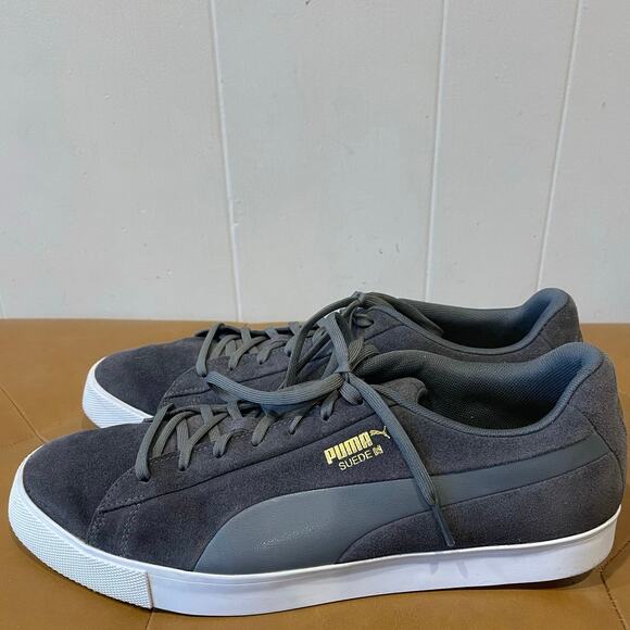 Puma Suede G Spike-less Golf Shoes Sneakers Lace up Golfer Performance Size 11.5 - Picture 4 of 10
